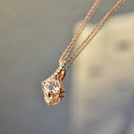 Collier Polaire - Diamant de laboratoire - 1,03 carat - Rond -Or rose diamelys