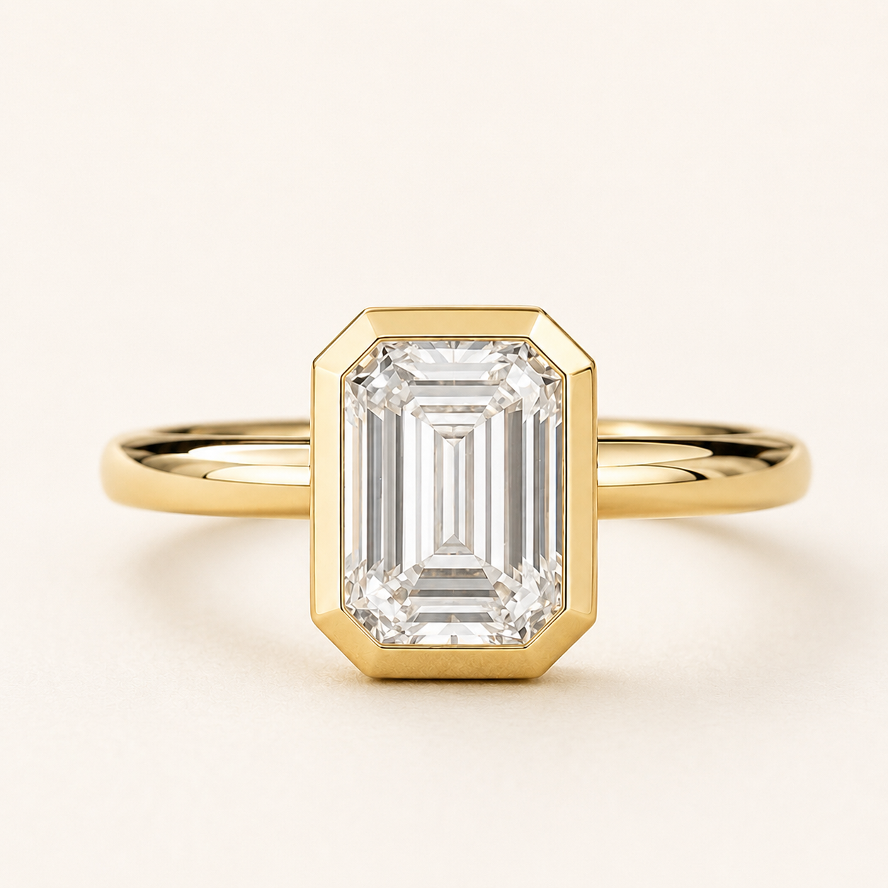 Bague Alix – Diamant de laboratoire taille émeraude – Personnalisable