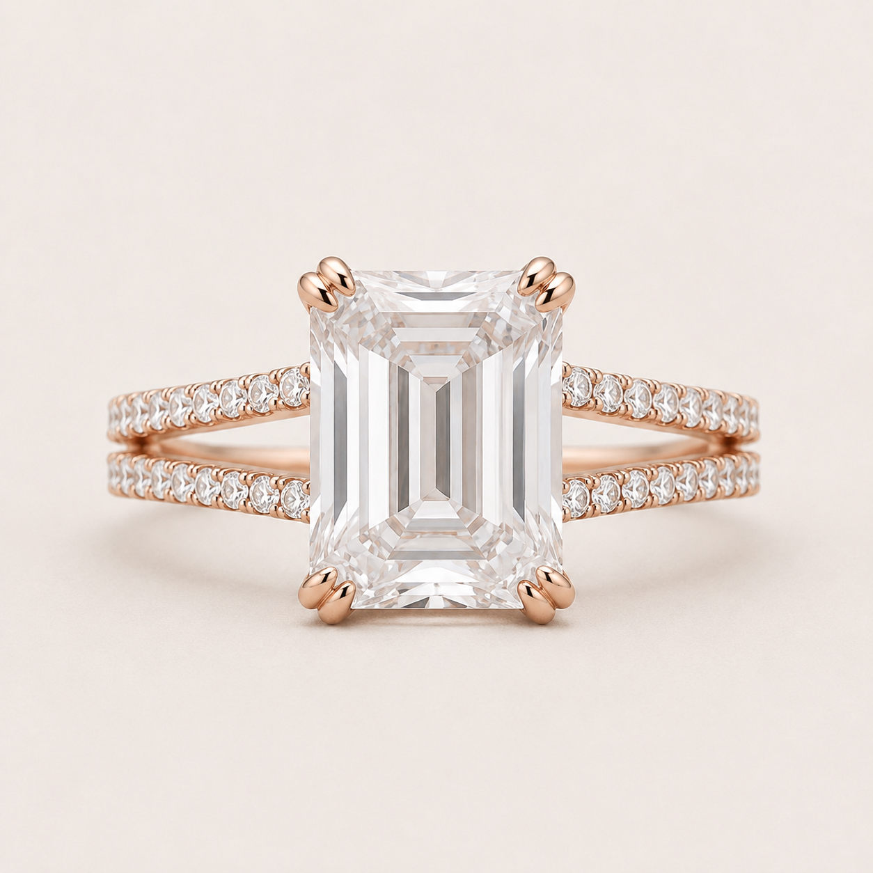 Bague Éloïse – Diamant de laboratoire taille émeraude – Personnalisable