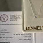Collier Lune I – Diamant de laboratoire - 1 carat - Émeraude - Or blanc 14K diamelys