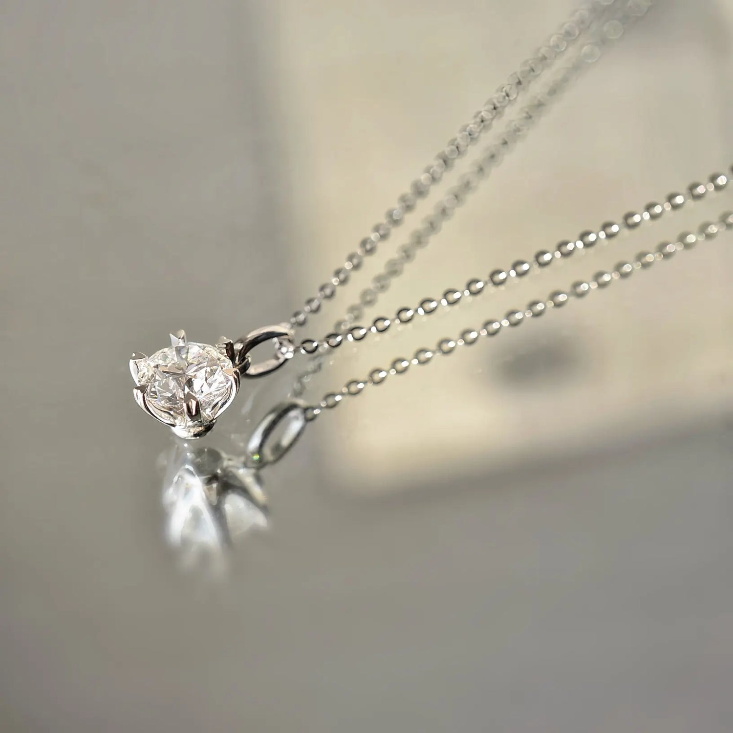 Collier Vega – Diamant de laboratoire - 1,01 carats - Rond - Or blanc 14K diamelys