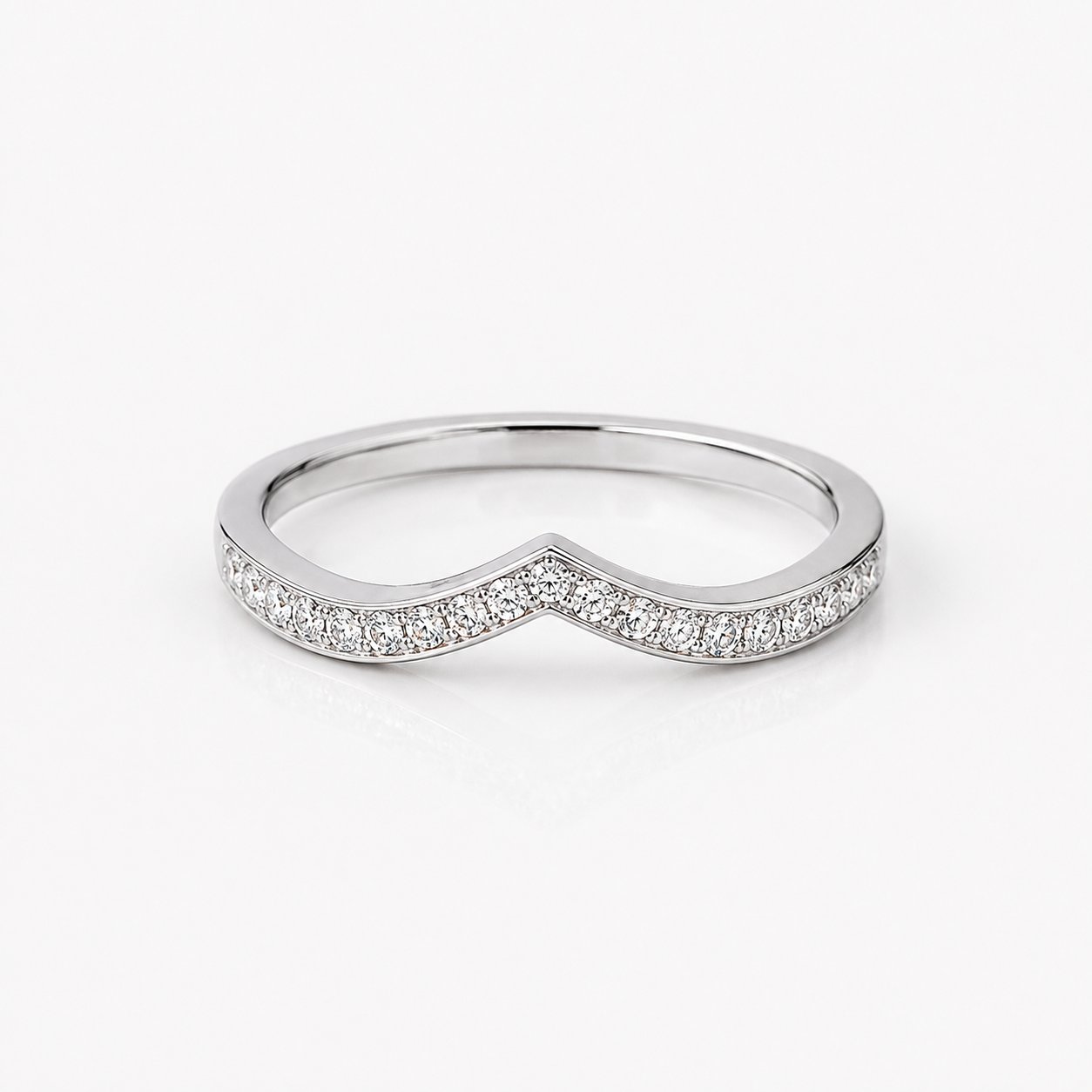 Alliance Clarte - Lab-grown diamond - 0.18 carat - Round - 14K white gold - size 52