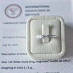 Alliance Beatrice - Diamant de laboratoire  - 0,39 carat - Rond - Or blanc 14K diamelys