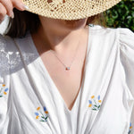 Collier Lune I – Diamant de laboratoire - 1 carat - Émeraude - Or blanc 14K diamelys