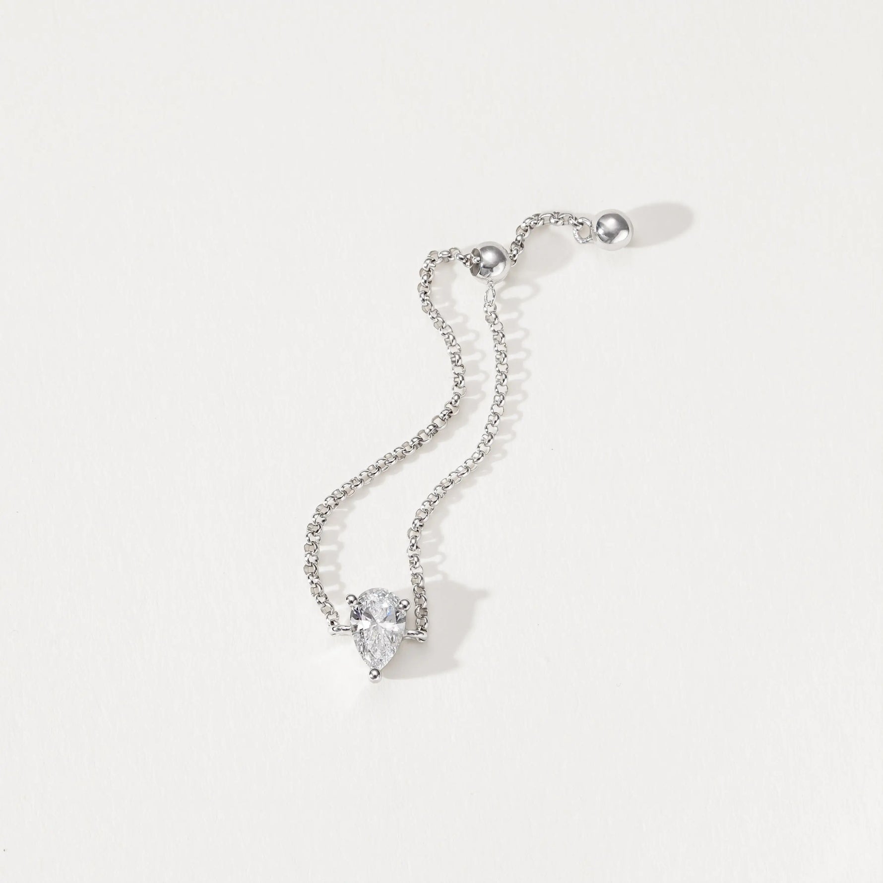 Bague Nova – Or blanc 14 carats – Poire 0,31 carat diamelys