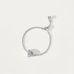 Bague Nova – Or blanc 14 carats – Poire 0,31 carat diamelys