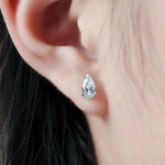 Boucles d’oreilles Nova – Or blanc 18 carats – Poire 0,51 carat (2 X) diamelys