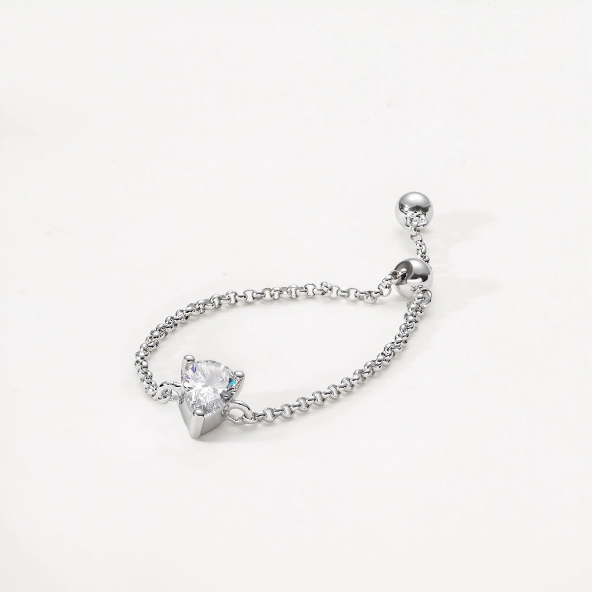 Bague Nova – Or blanc 14 carats – Poire 0,31 carat diamelys