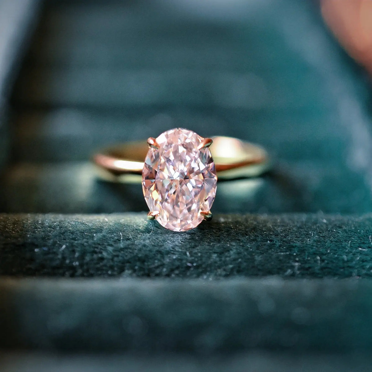 Bague de fiançailles Solea - Diamant de laboratoire - 2,42 carats - Ovale - Or jeune 18K- taille 52 diamelys