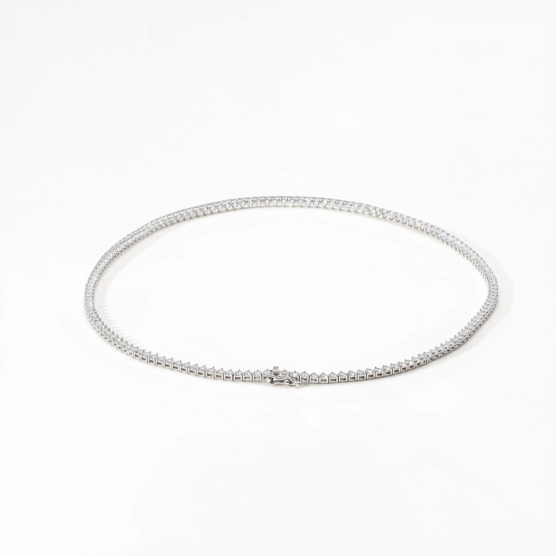 Collier Eclat Tennis - Diamant de laboratoire - Or blanc 18 carats diamelys