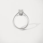 Bague de fiançailles Lune ll - Diamant de laboratoire - 2,1 carats - Émeraude -Or blanc 18K - taille 52 diamelys