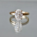 Bague de fiançailles Solea - Diamant de laboratoire - 2,42 carats - Ovale - Or jeune 18K- taille 52 diamelys