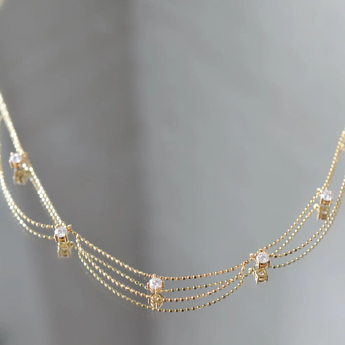 Collier Astra – Diamant de laboratoire - 0,53 carat -Rond - Or jaune 18K diamelys