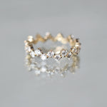 Alliance Cascade - Diamants de laboratoire - Or jaune -Rond