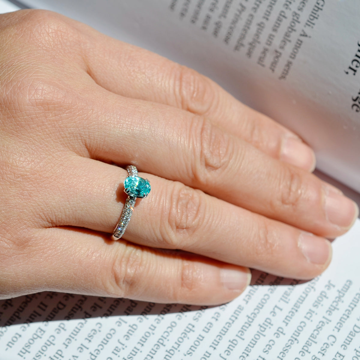 Bague - couleur Paraiba -Diamelys