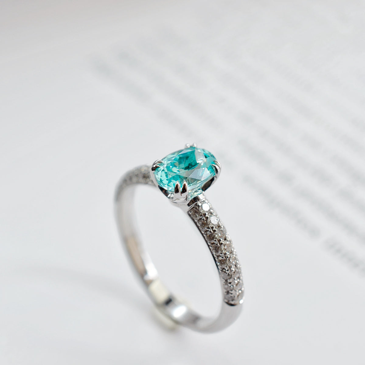 Bague - couleur Paraiba -Diamelys