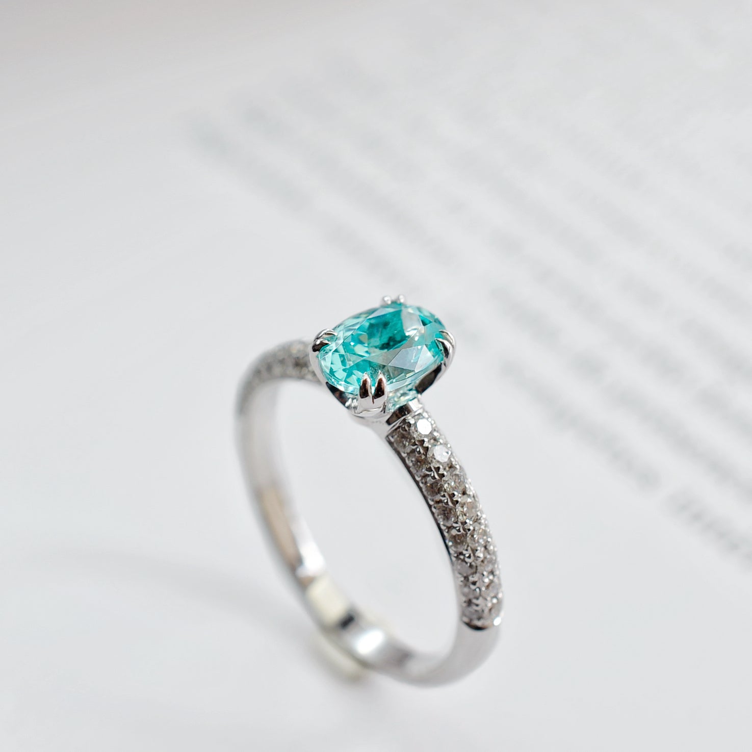 Bague - couleur Paraiba -Diamelys