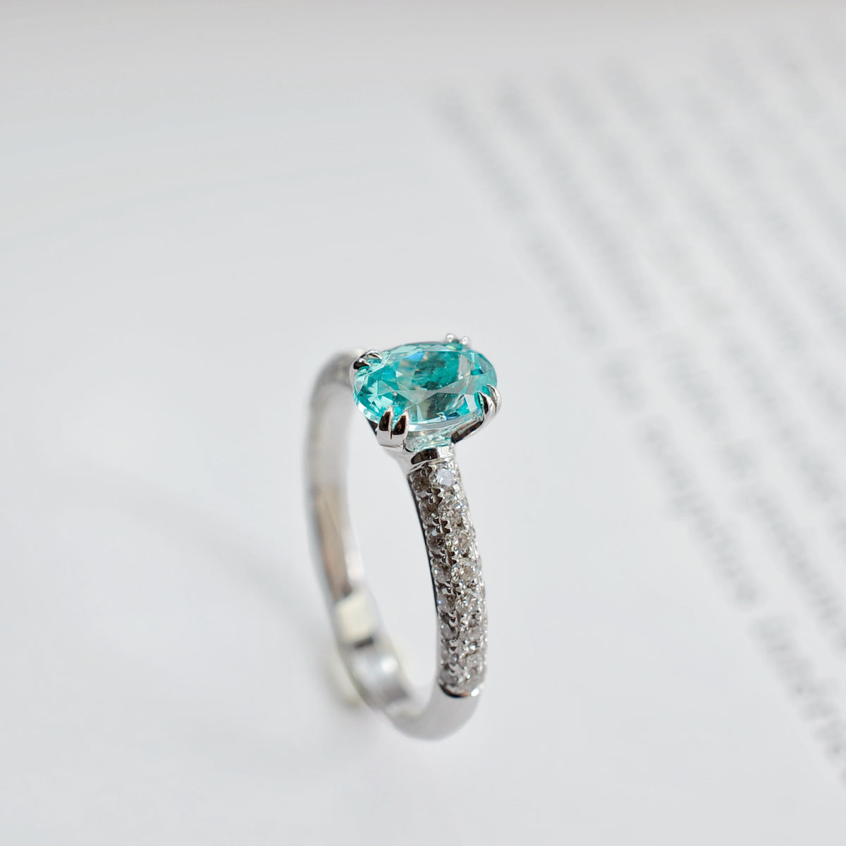 Bague - couleur Paraiba -Diamelys