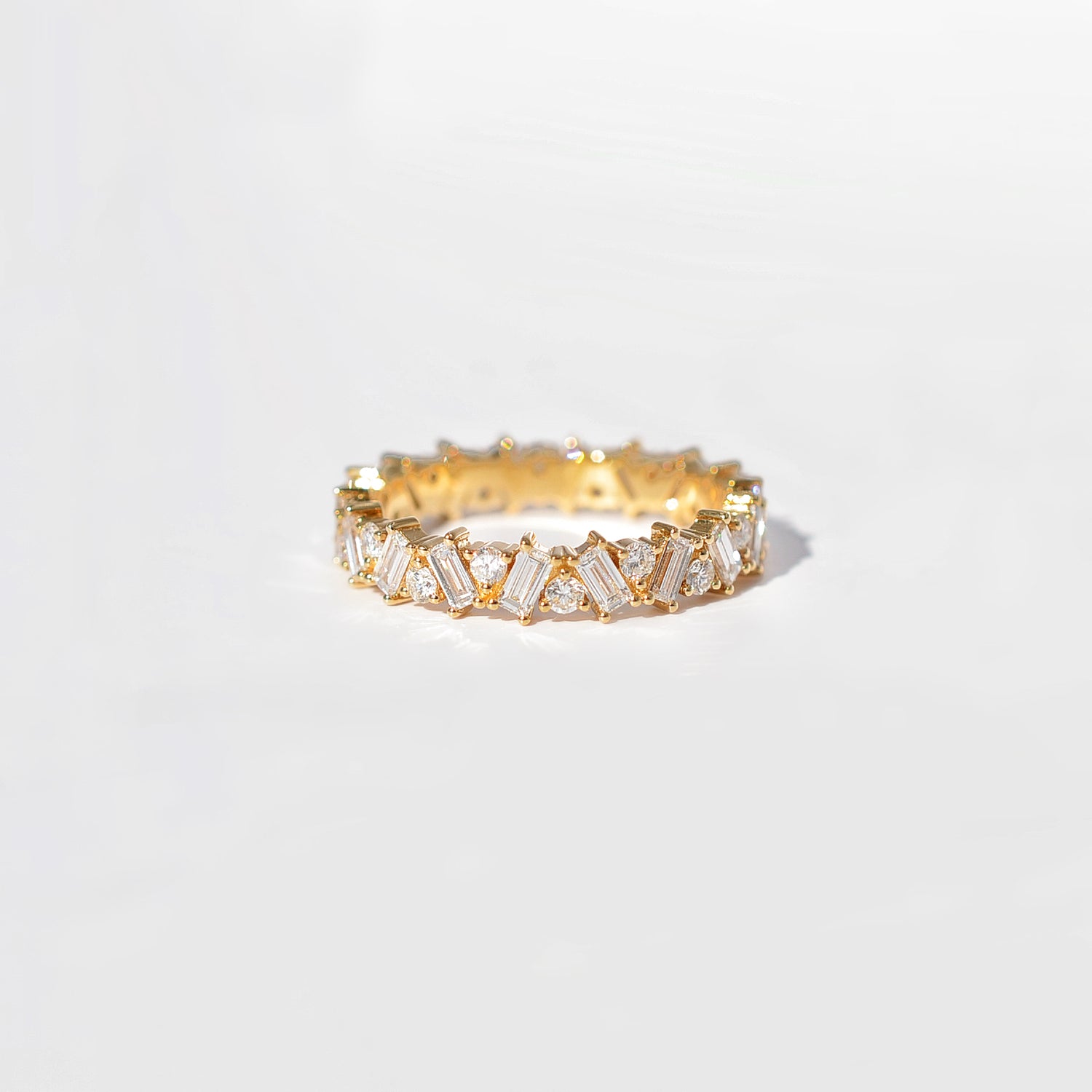 Harmonie Alliance Ring - Lab-grown diamonds - 18k yellow gold - Round 1.24 carats - Size 52