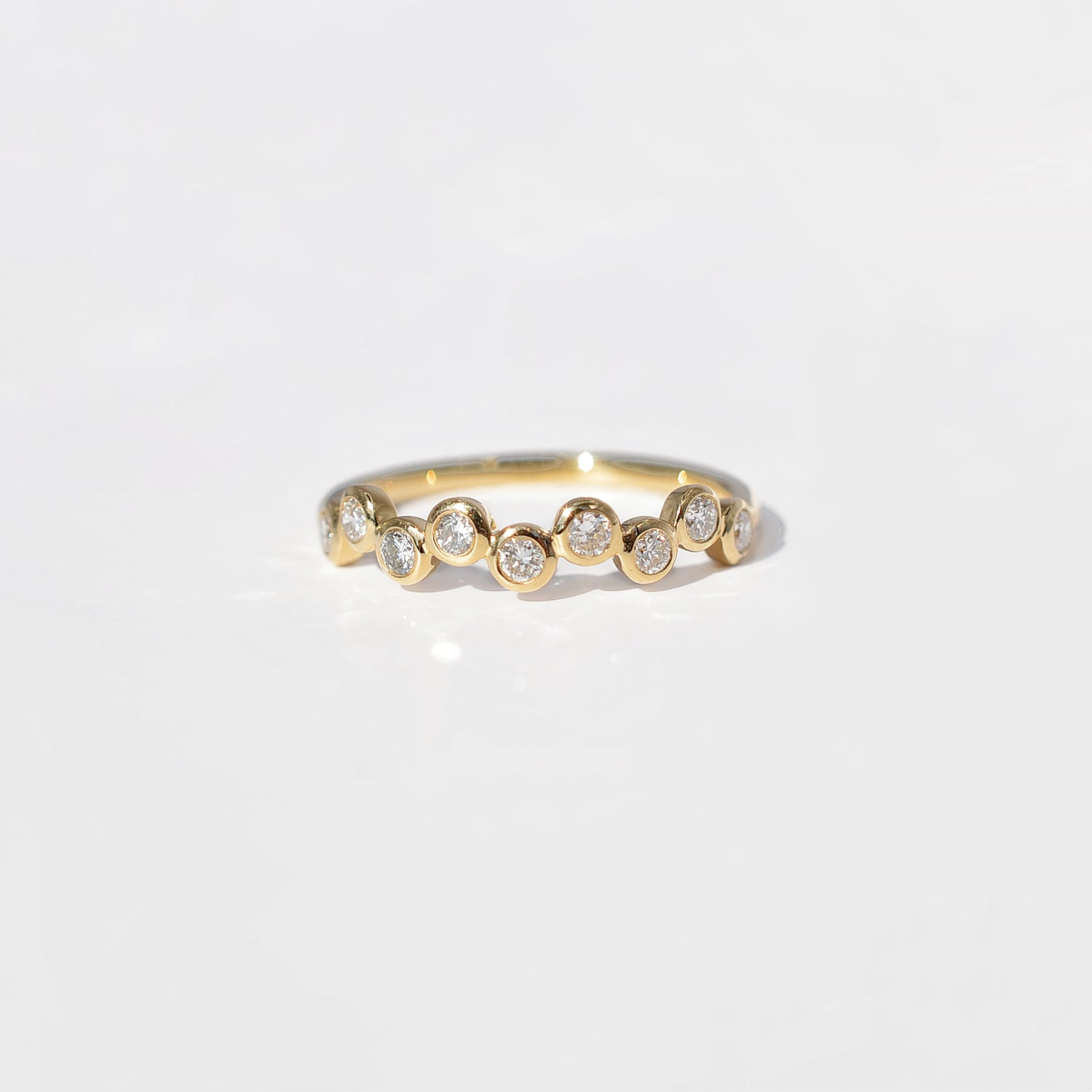 Alliance Lueur- Diamants de laboratoire - Or jaune 14 carats - Rond 0.32 carats - taille 52