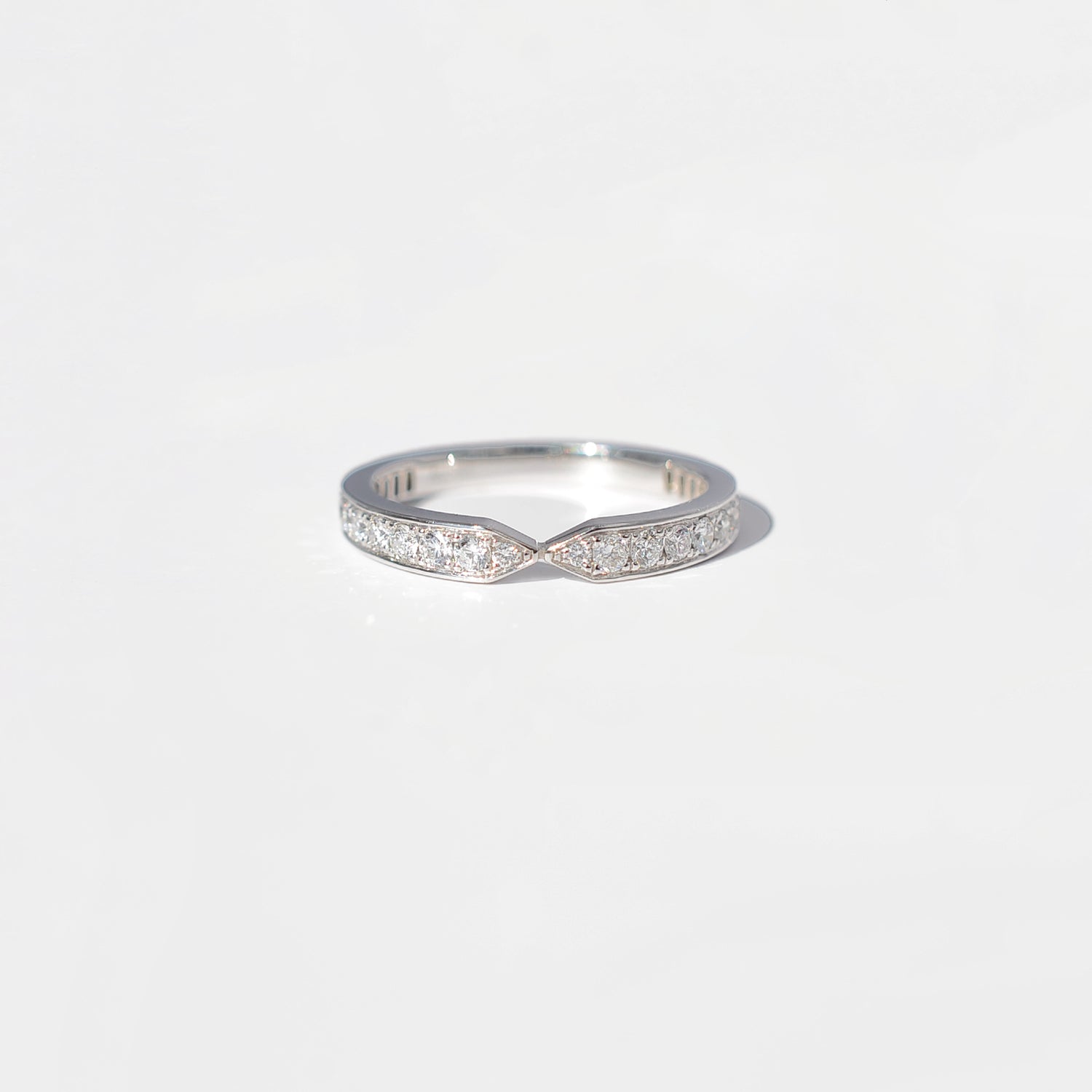 Alliance Beatrice - Diamant de laboratoire  - 0,39 carat - Rond - Or blanc 14K - taille 52