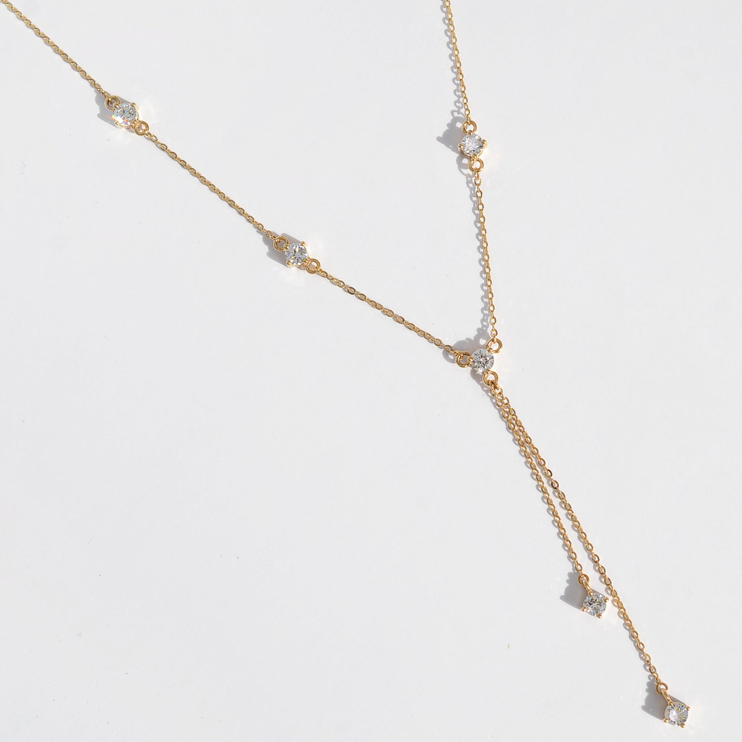 Collier Sept étoiles - Diamant de laboratoire - 0,78 carat - Rond -Or jaune 18K
