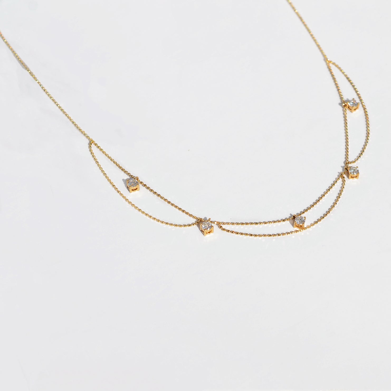 Collier Astra – Diamant de laboratoire - 0,53 carat -Rond - Or jaune 18K