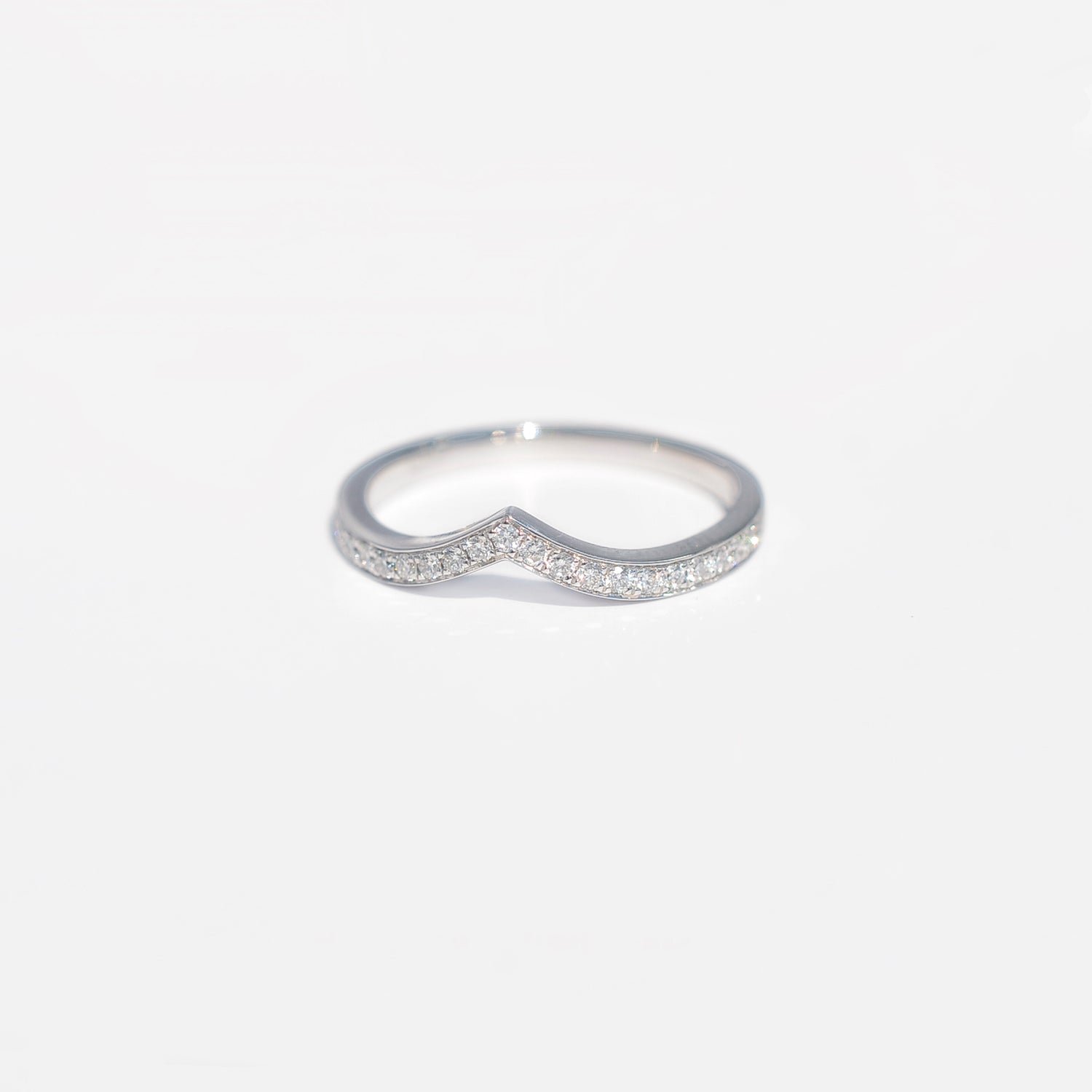 Alliance Clarte - Diamant de laboratoire - 0,18 carat - Rond - Or blanc 14K - taille 52