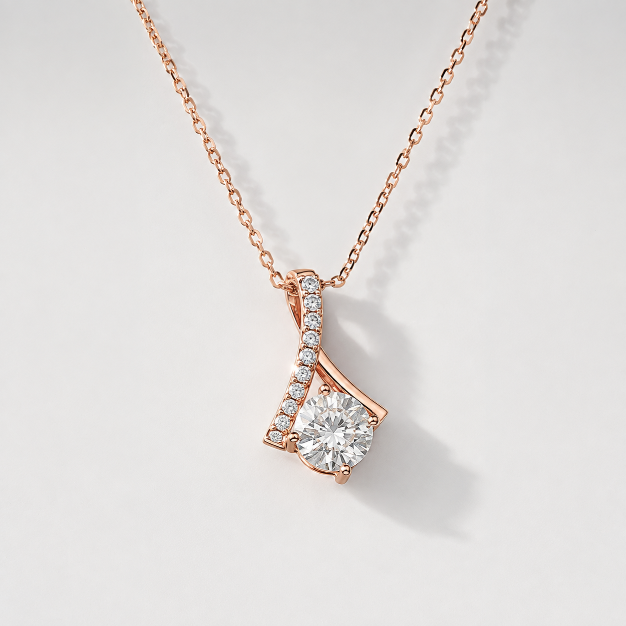 Collier Polaire - Diamant de laboratoire taille ronde - personnalisable