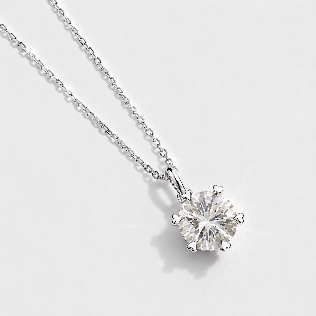 Vega Necklace – Lab-grown diamond – 1.01 carats – Round – 14K white gold