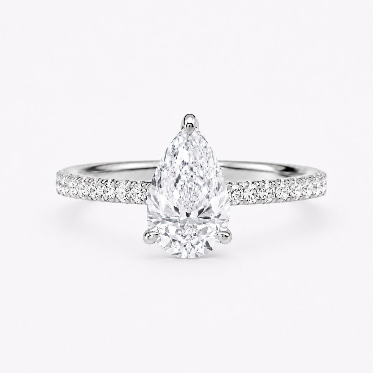 Bague Nova – Diamant de laboratoire taille poire – Personnalisable