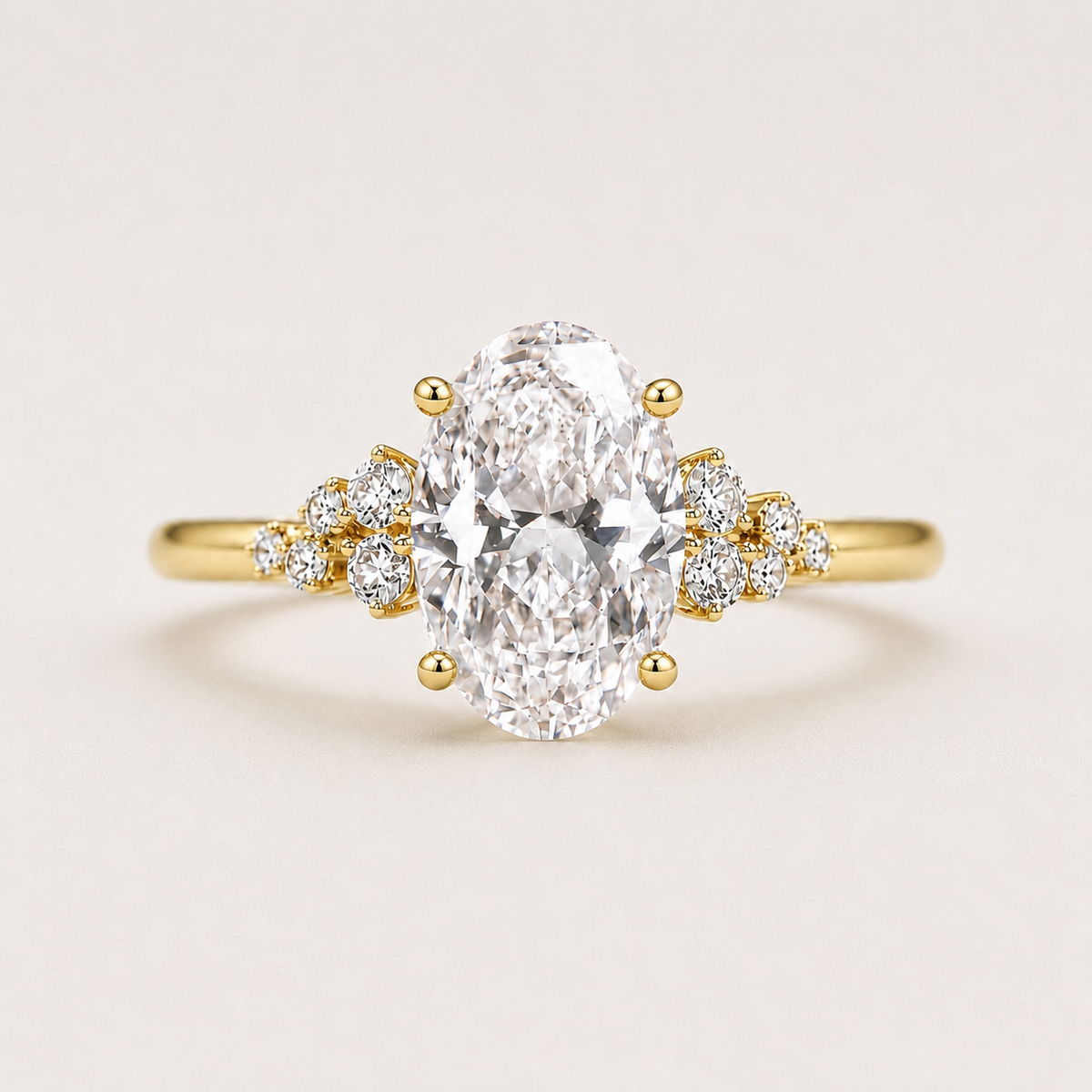 Bague Liora – Diamant de laboratoire taille ovale – Personnalisable