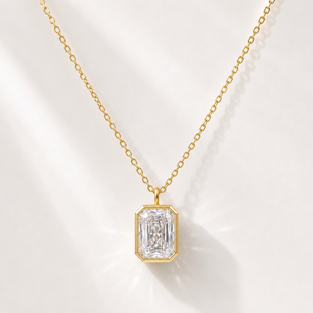 Collier Orphée – Diamant de laboratoire taille radiant – Personnalisable