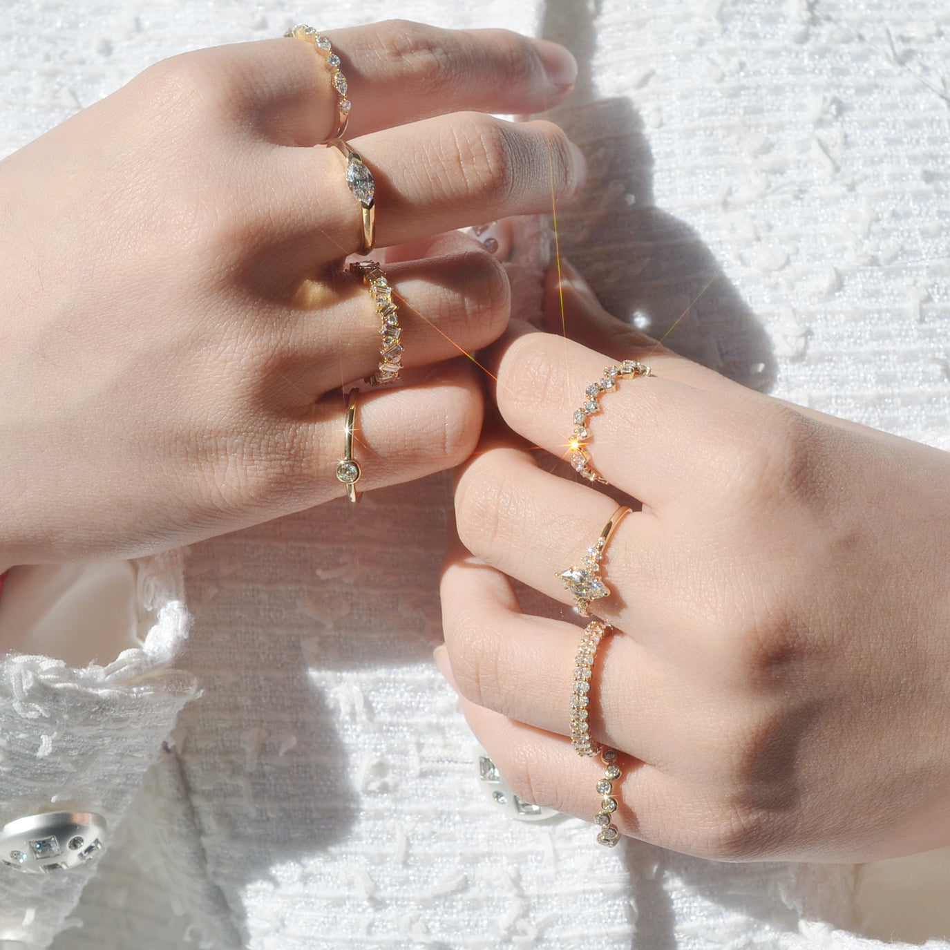 bague diamant de laboratoire IGI | main femme | Diamelys