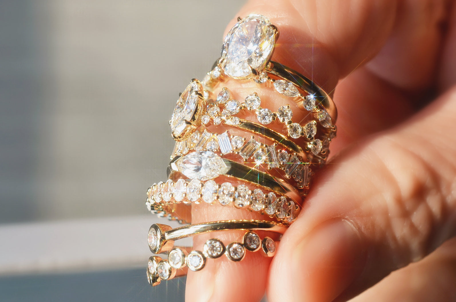 bague diamant de laboratoire IGI portée main femme | Diamelys